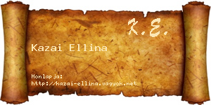 Kazai Ellina névjegykártya